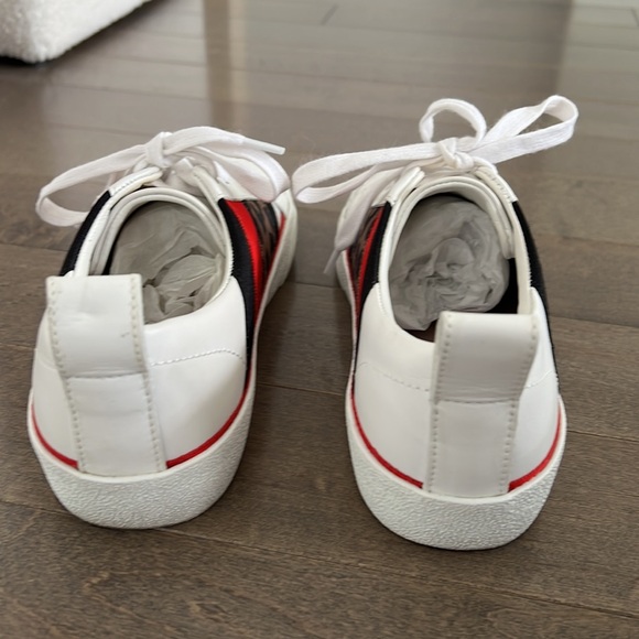 Diane Von Furstenberg DVF Leather Sneakers Stripe Leopard Print Size 6.5 - Picture 3 of 6